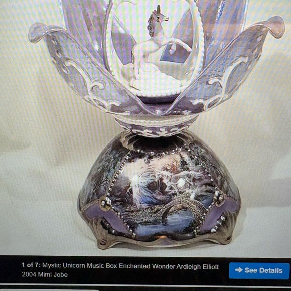 Mystic Unicorn Music Box Enchanted Wonder Ardleigh Elliott - Picture 6 of 7